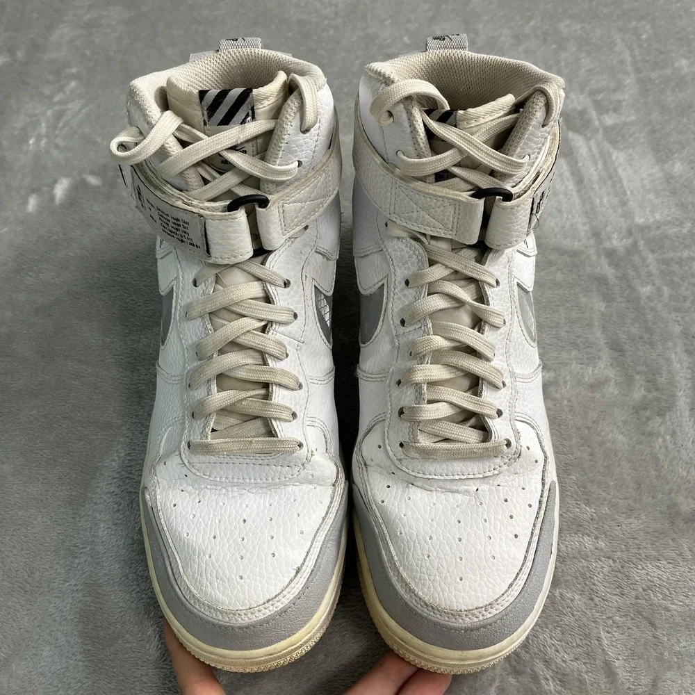 Nike Air Force 1 High Under Construction Shoes Mens Size 9 White 804419-100